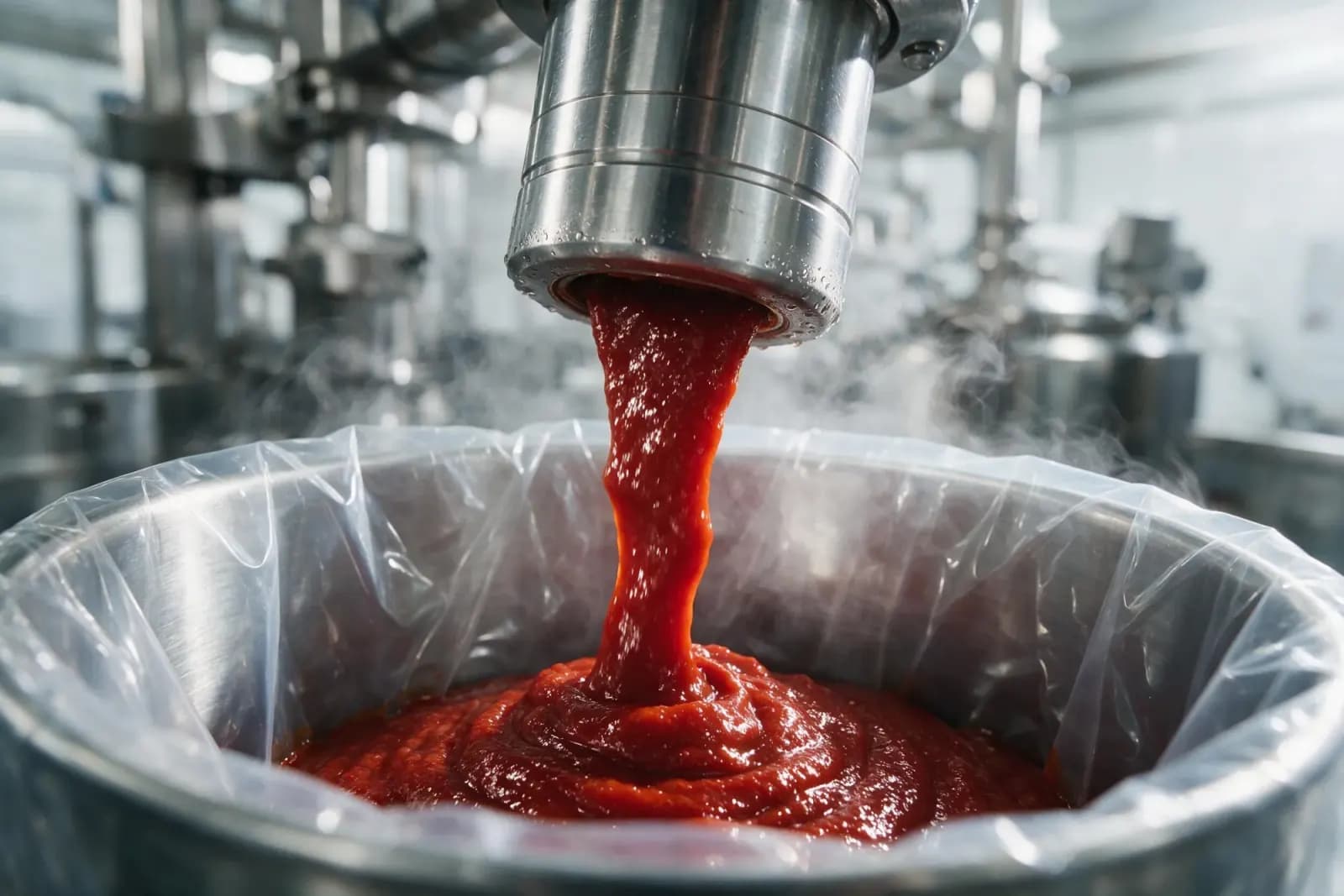 Aseptic filling of concentrate into bag-in-drum at the Sadat City plant